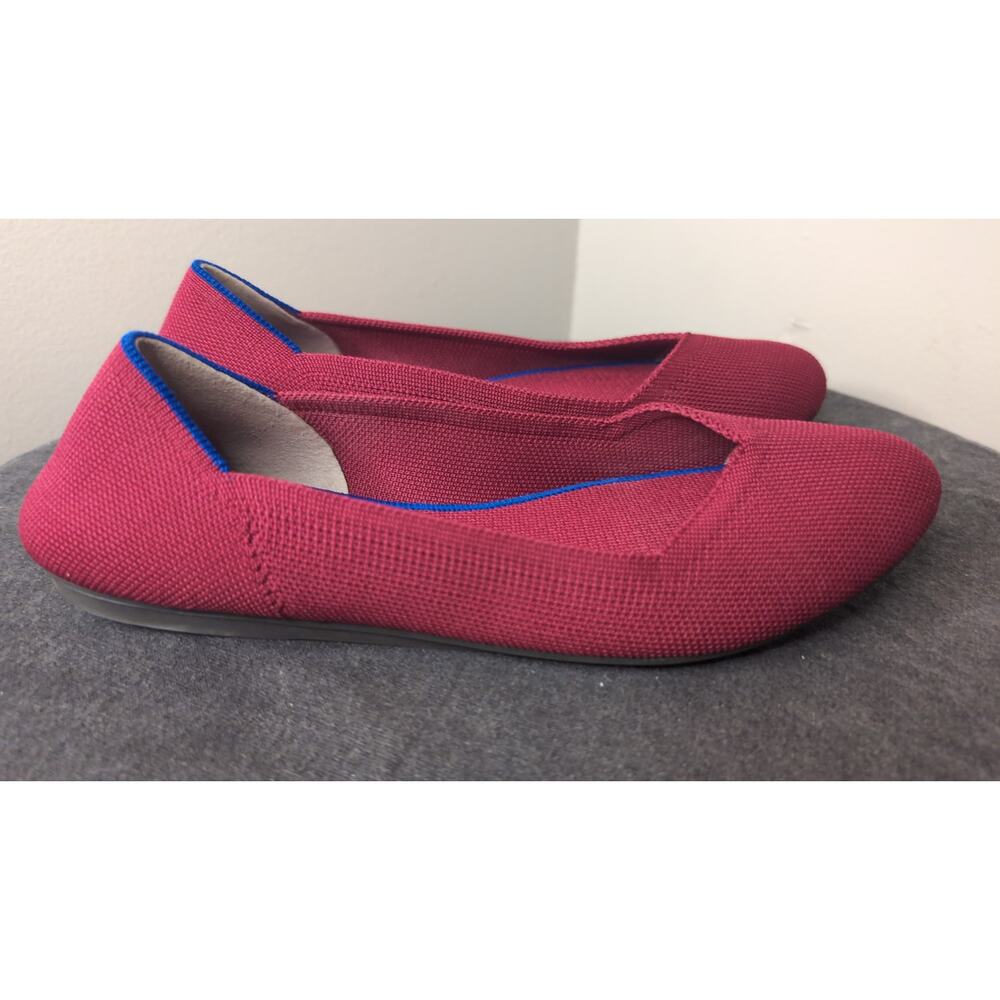 Rothy’s The Flat red Knit Ballet Flats Womens 8 Comfortable Washable - Picture 4 of 10